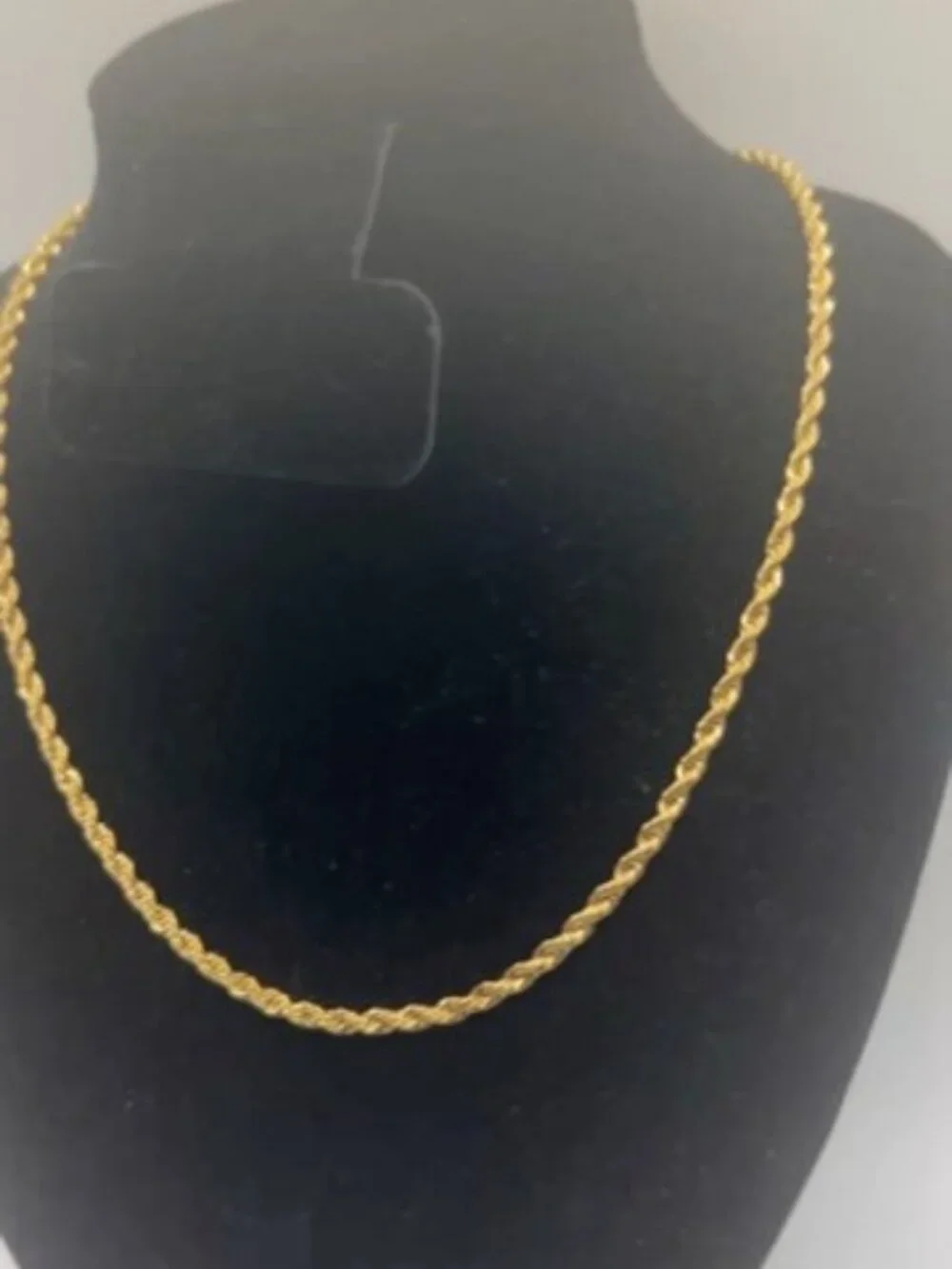 Real Gold Rope Chain Mens Stainless Steel 3mm 22 Inch Plated Waterproof Solid